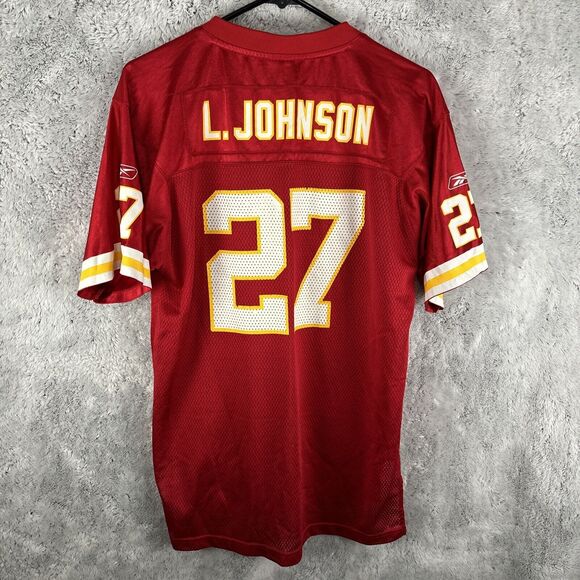 REEBOK NFL KANSAS CITY CHIEFS JERSEY #27 L. JOHNSON YOUTH BOYS XL - Picture 7 of 8